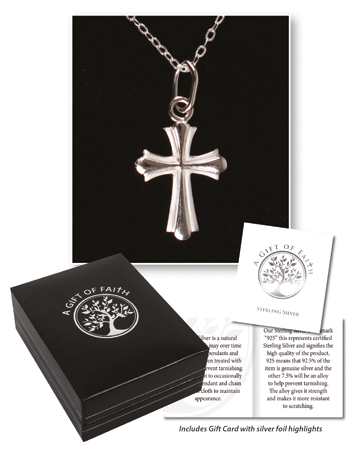 Sterling Silver Cross & Chain/Gift Boxed   (69103)