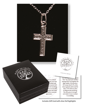 Sterling Silver Cross & Chain/Gift Boxed   (69105)