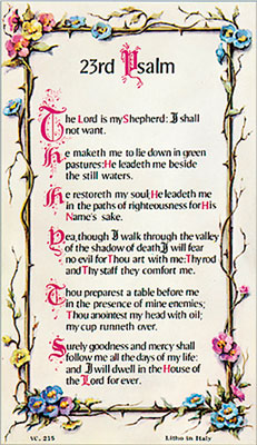 Verse Leaflet/ 23rd Psalm   (7135/215)