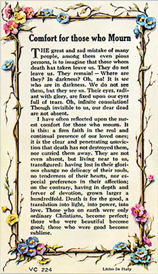 Verse Leaflet/Those Who Mourn   (7135/224)