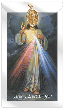 Medal & Leaflet/Divine Mercy.   (7140/DM)