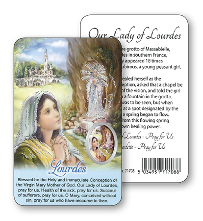 Prayer Card/Picture/Lourdes   (71708)
