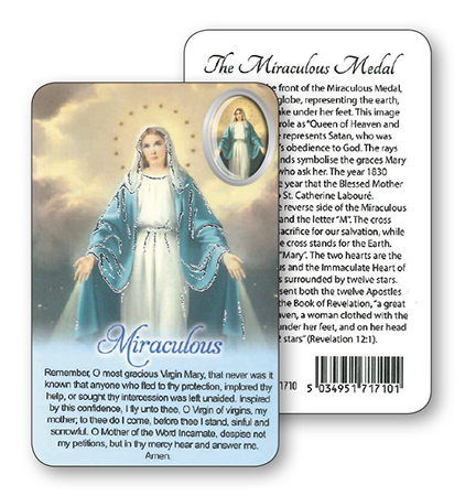 Prayer Card/Picture/Miraculous   (71710)