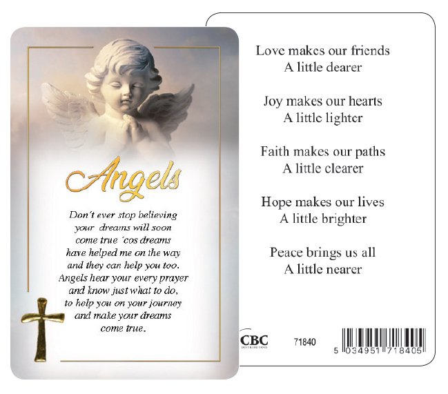 Prayer Card - Angels   (71840)