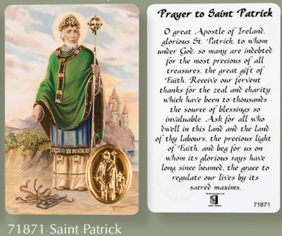 Prayer Card - Saint Patrick   (71871)