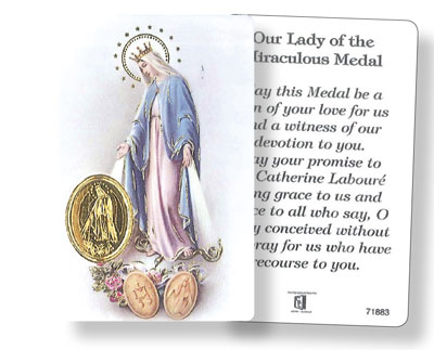 Prayer Card - Miraculous Medal   (71883)