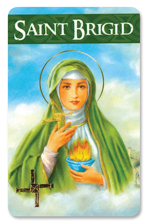 Prayer Card/Laminated - Saint Brigid   (71888)