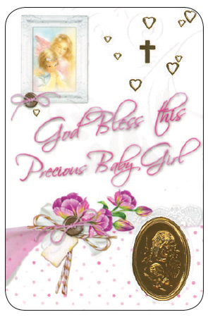 Prayer Card/Baby Blessings Girl   (71904)