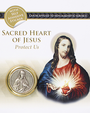 Car Plaque-Sacred Heart/Singly Carded   (72102)