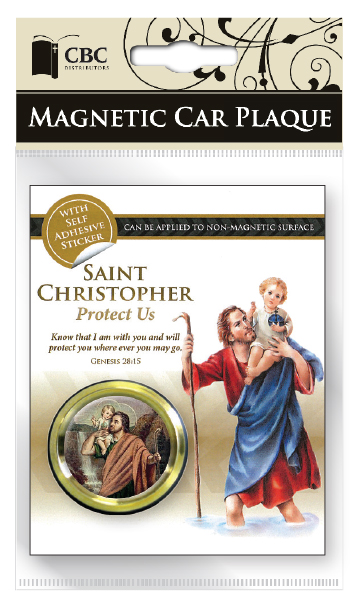 Car Plaque-Christopher/Singly Carded   (72107)