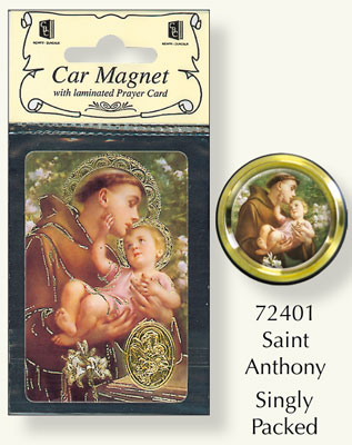 Car Plaque/Prayer Leaflet/Anthony   (72401)