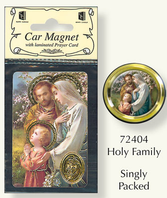 Car Plaque/Prayer Leaflet/H.Family   (72404)
