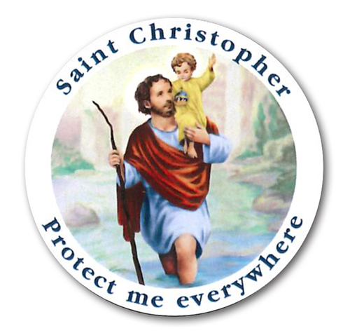 Self Adhesive Car Sticker/St. Christopher   (72982)
