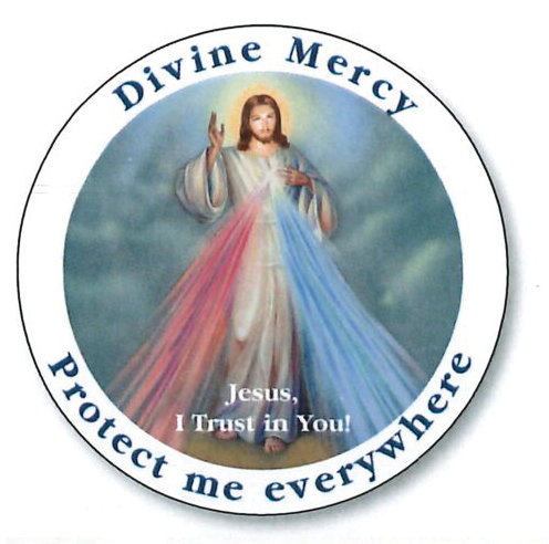 Self Adhesive Car Sticker/Divine Mercy  (72983)