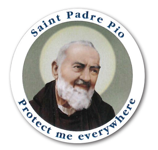 Self Adhesive Car Sticker/St. Pio  (72987)
