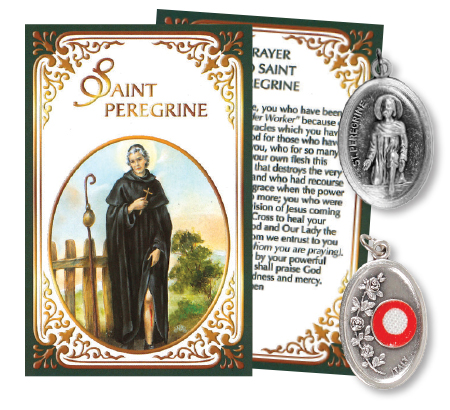 Leaflet - Relic Medal/St.Peregrine   (73160)