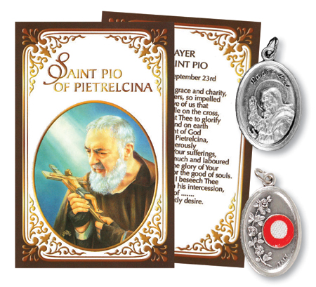 Leaflet - Relic Medal/St.Pio   (73161)