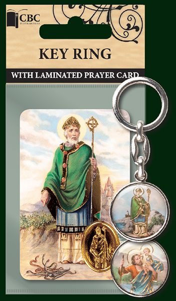 Key Ring/Prayer Card Set/Saint Patrick   (74448)