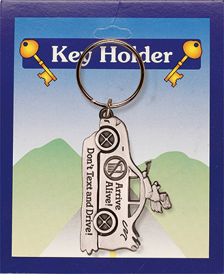 Pewter Key Ring/Don't Text & Drive   (75100)