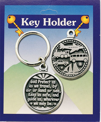 Pewter Key Ring/God Protect Us   (76/166)
