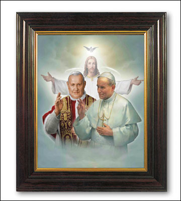 Framed Picture/Popes John & John Paul   (8318)