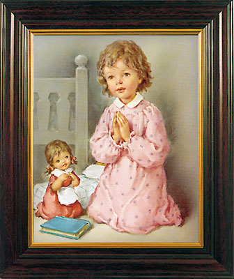 Framed Picture/Praying Girl   (83219)