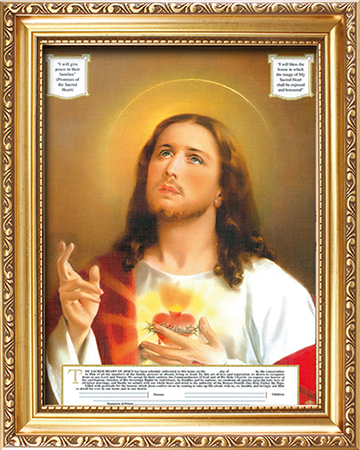 Wood Framed Picture/Consecration   (83300)