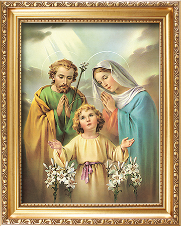 Wood Framed Picture/Holy Family  (83303)