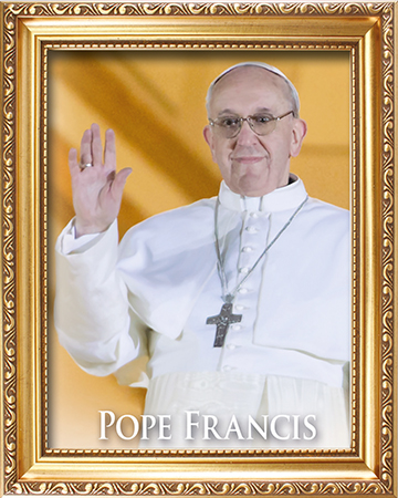 Wood Framed Picture/Pope Francis  (83309)