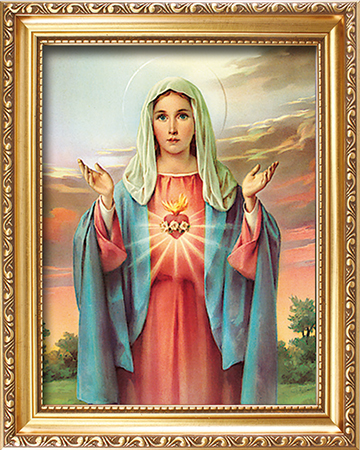 Wood Framed Picture/S.H. of Mary  (83312)