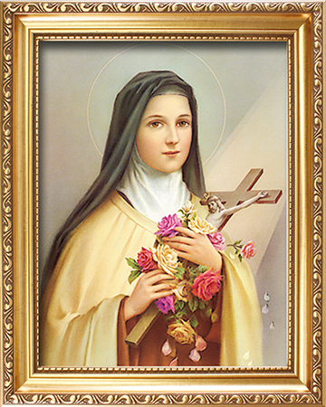 Wood Framed Picture/Saint Theresa (83314)