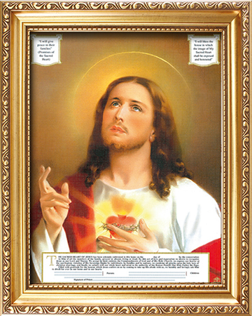 Wood Framed Picture/Consecration   (83350)