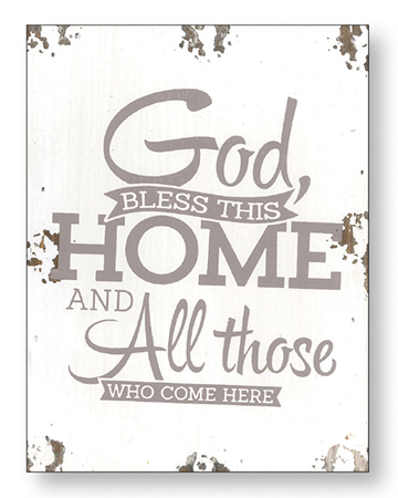 Distressed Wood Plaque/House Blessing   (84506)