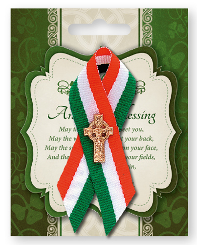 St.Patrick's Day Ribbon/Celtic Cross   (85363)
