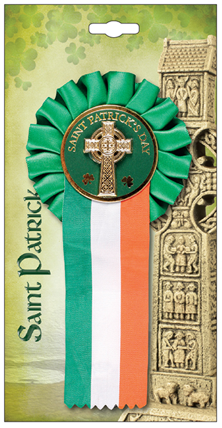 Patrick's Day Rosette/Celtic Cross Motif   (8539)