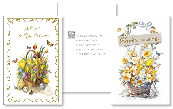 Easter Card/Gold Foil/Embossed/2 Designs   (85629)