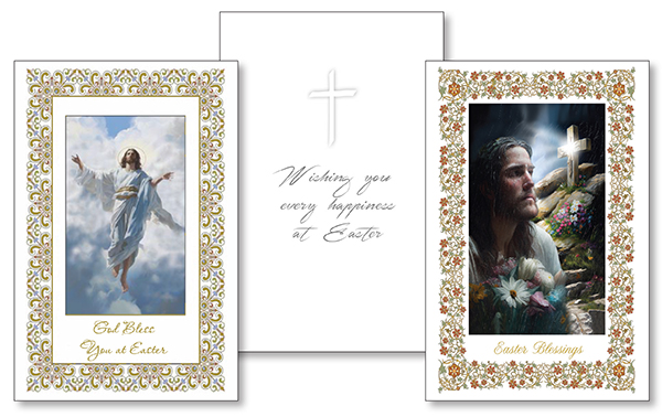 Easter Card/Gold Foil/Embossed/2 Designs   (85632)