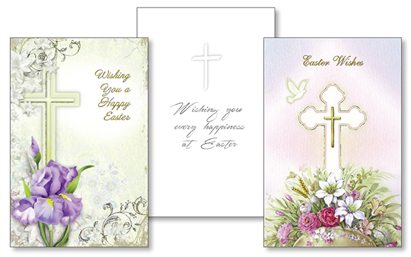 Easter Card/Gold Foil/Embossed/2 Designs   (85634)