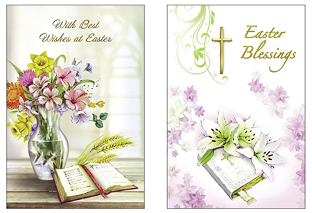 Easter Card/Gold Foil/Embossed/2 Designs   (85635)