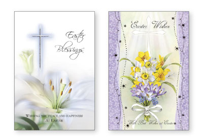 Easter Card/Gold Foil/Embossed/2 Designs   (85640)