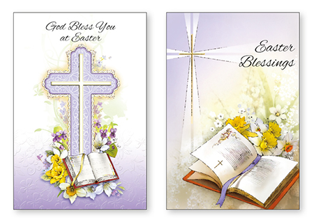 Easter Card/Gold Foil/Embossed/2 Designs   (85642)