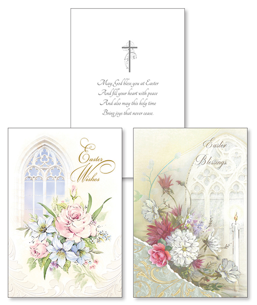 Easter Card/Gold Foil/Embossed/2 Designs   (85644)