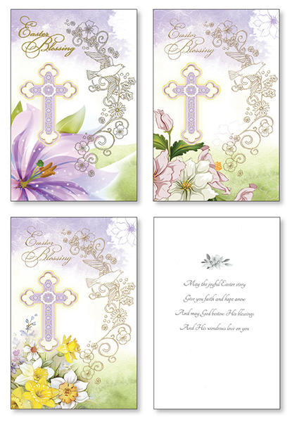 Easter Card with Gold Foil/3 Designs   (85718)
