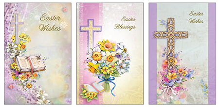 Easter Card with Gold Foil/3 Designs   (85725)