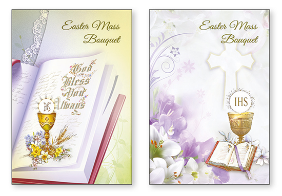 Easter Mass Bouquet Card/2 Designs   (8594)