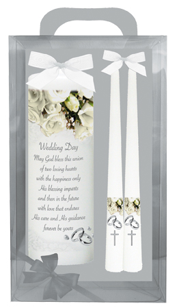 Wedding Candle 8 inch Gift Boxed/White   (86610)