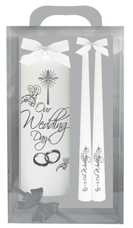 Wedding Candle 8 inch Gift Boxed/White   (86614)
