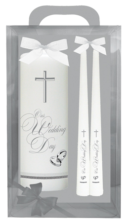 Wedding Candle 8 inch Gift Boxed/White   (86616)