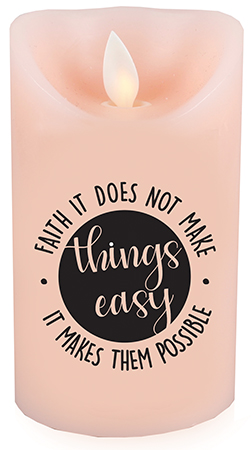 LED Candle/Scented Wax/Timer/Faith-Things Easy (86623)