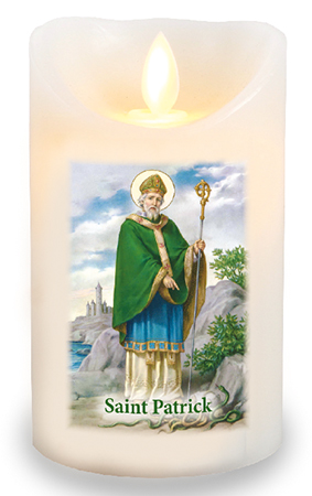 LED Candle/Scented Wax/Timer/St.Patrick   (86673)